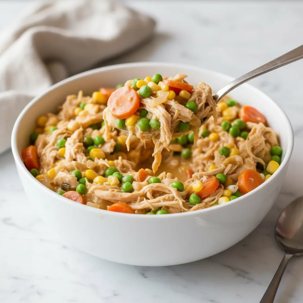 Delicious Spicy Crockpot Chicken Pot Pie