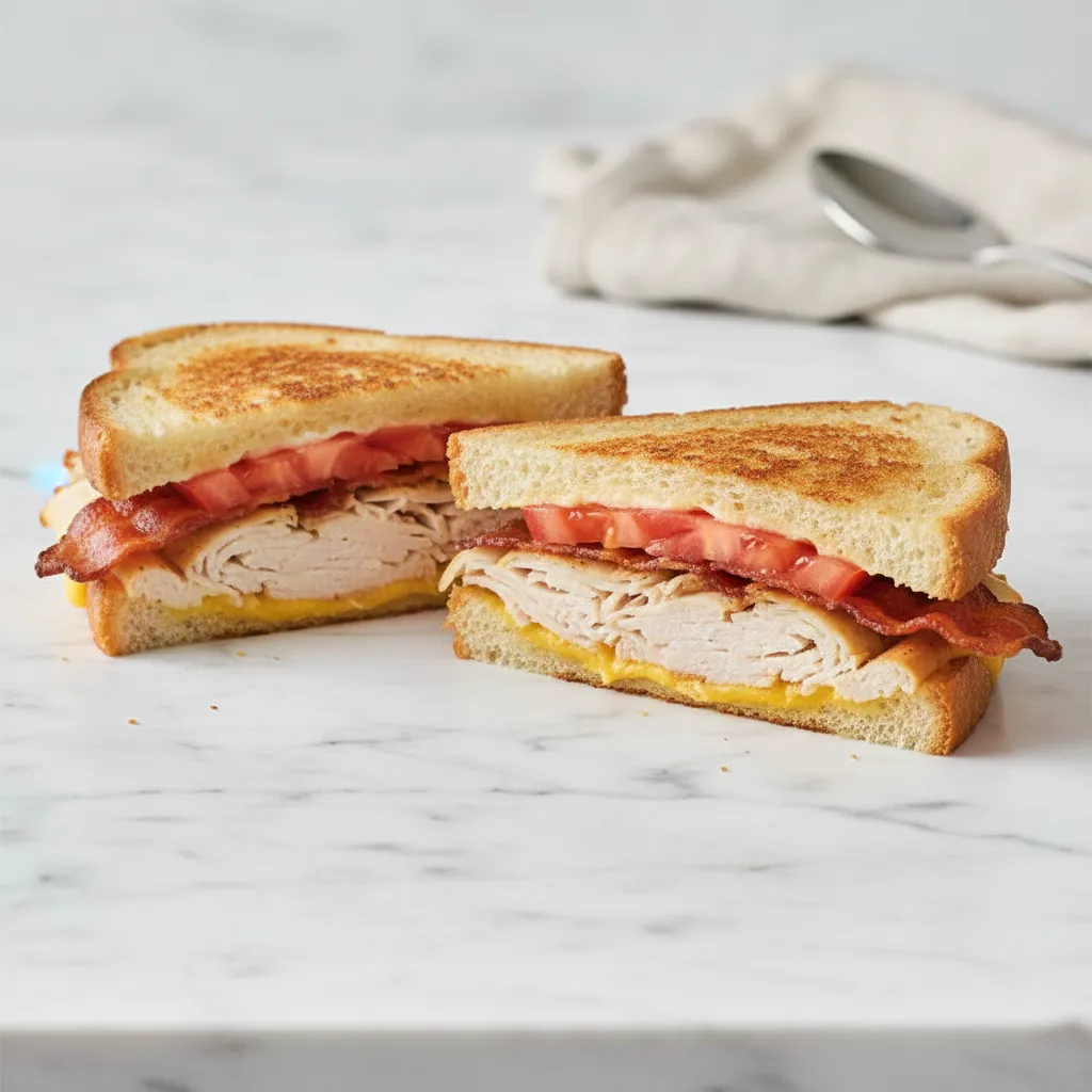 Delicious Turkey Melt Sandwich with Bacon