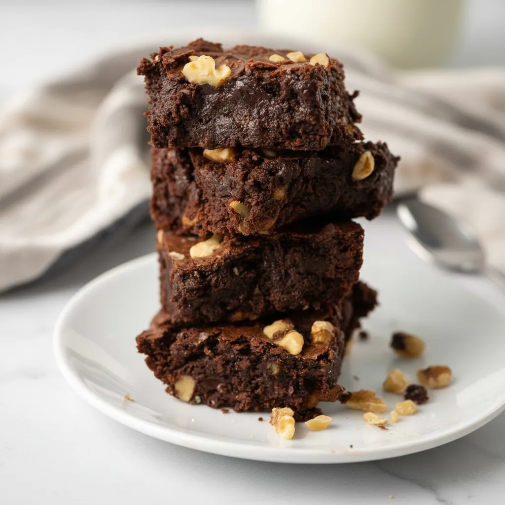 Easy Fudgy Brownie Bars with Walnuts