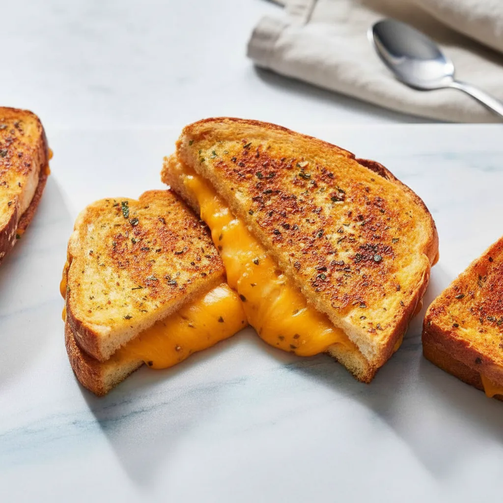Easy Garlic Grilled Cheese Sandwich