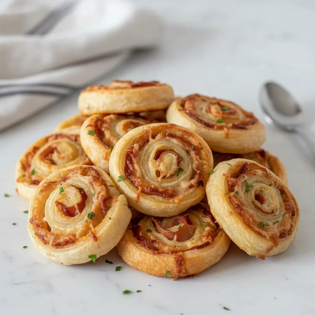 Easy Puff Pastry With Ham And Cheese Pinwheels