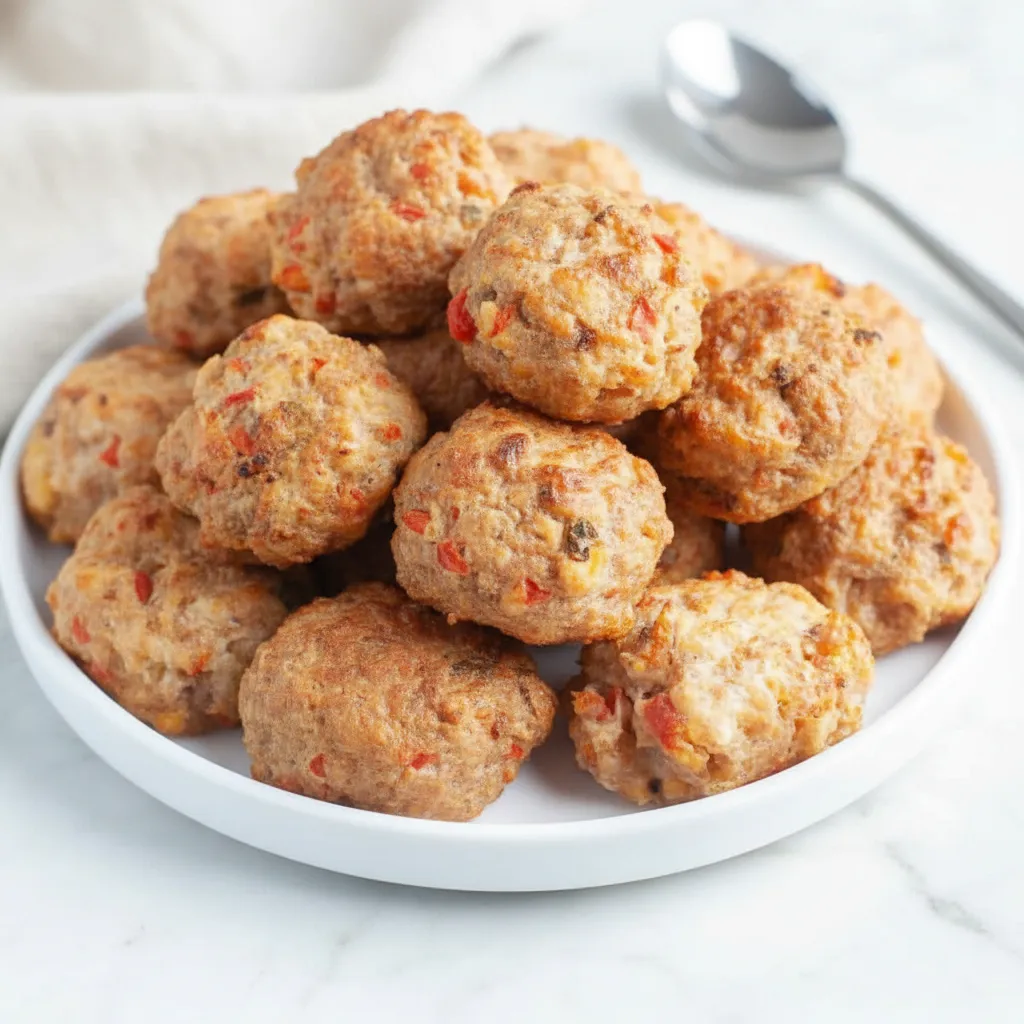 Easy Rotel Cream Cheese Sausage Balls