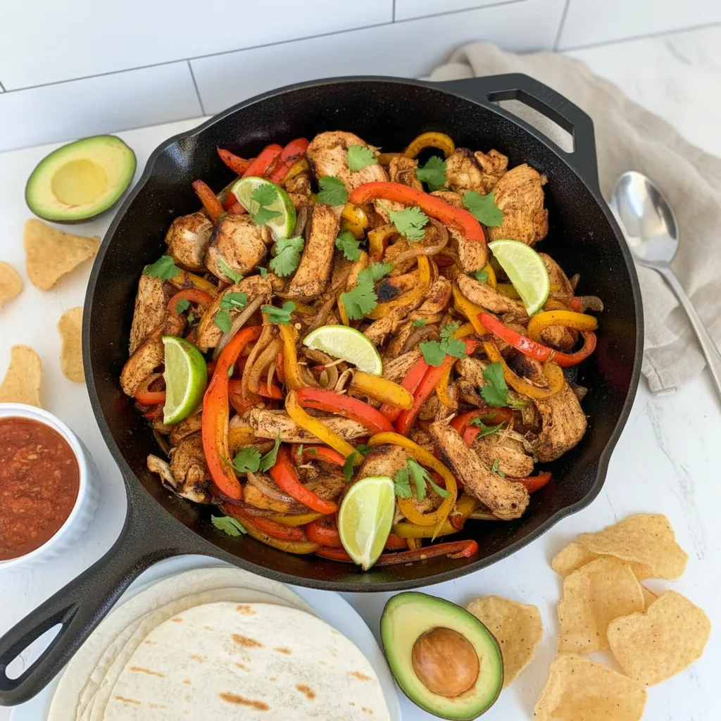 Easy Spicy Chicken Fajita Skillet Dinner Recipes For Family