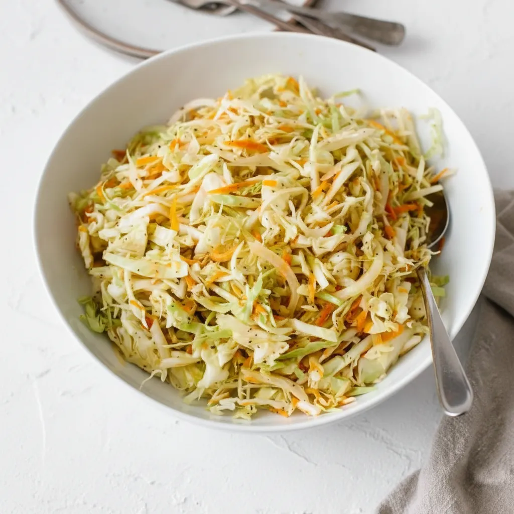 Easy Vinegar Based Coleslaw Recipe for BBQ