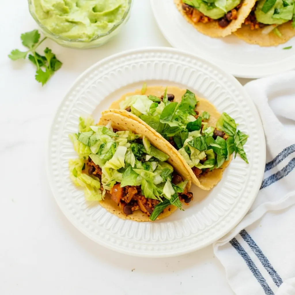 Healthy Black Bean Tacos with Avocado Crema