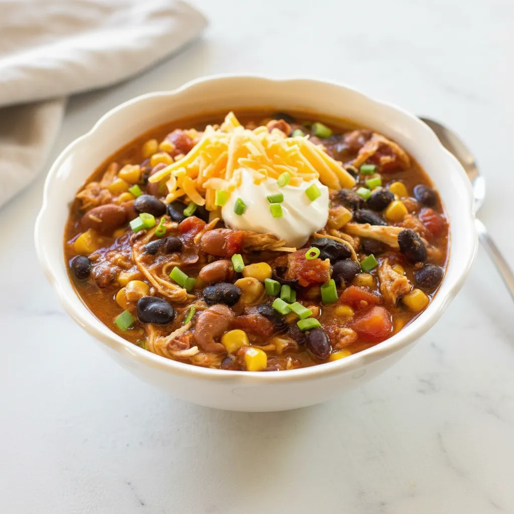 Healthy Taco Soup Crock Pot with Chicken