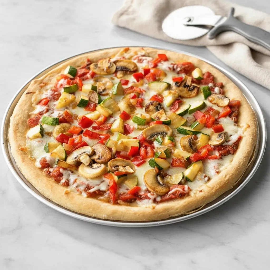 Healthy Veggie Pizza with Whole Wheat Crust