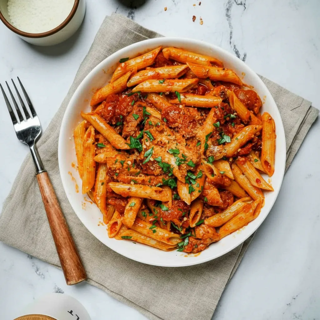 Quick One-Pot Spicy Chicken Penne Pasta