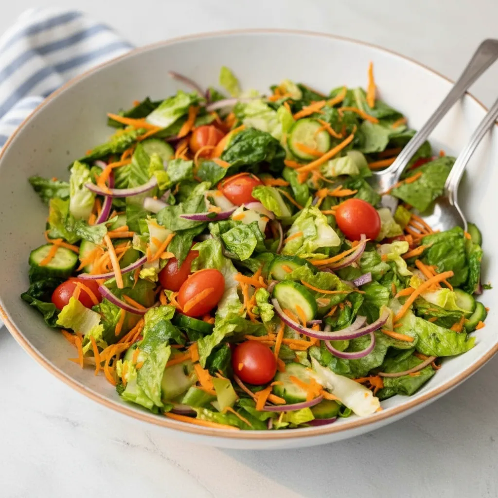Simple House Garden Salad with Vinaigrette