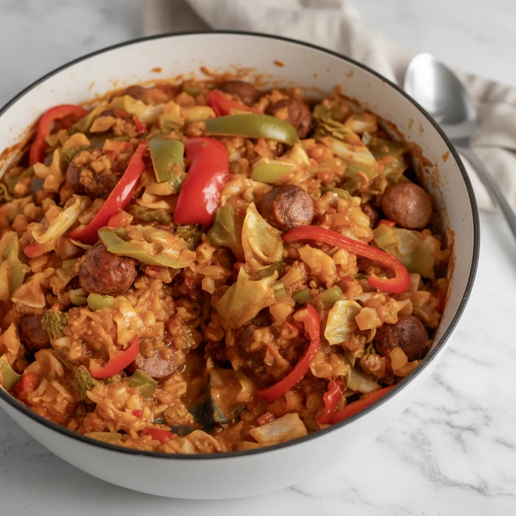 Cajun Cabbage Jambalaya: A Flavorful One-Pot Meal