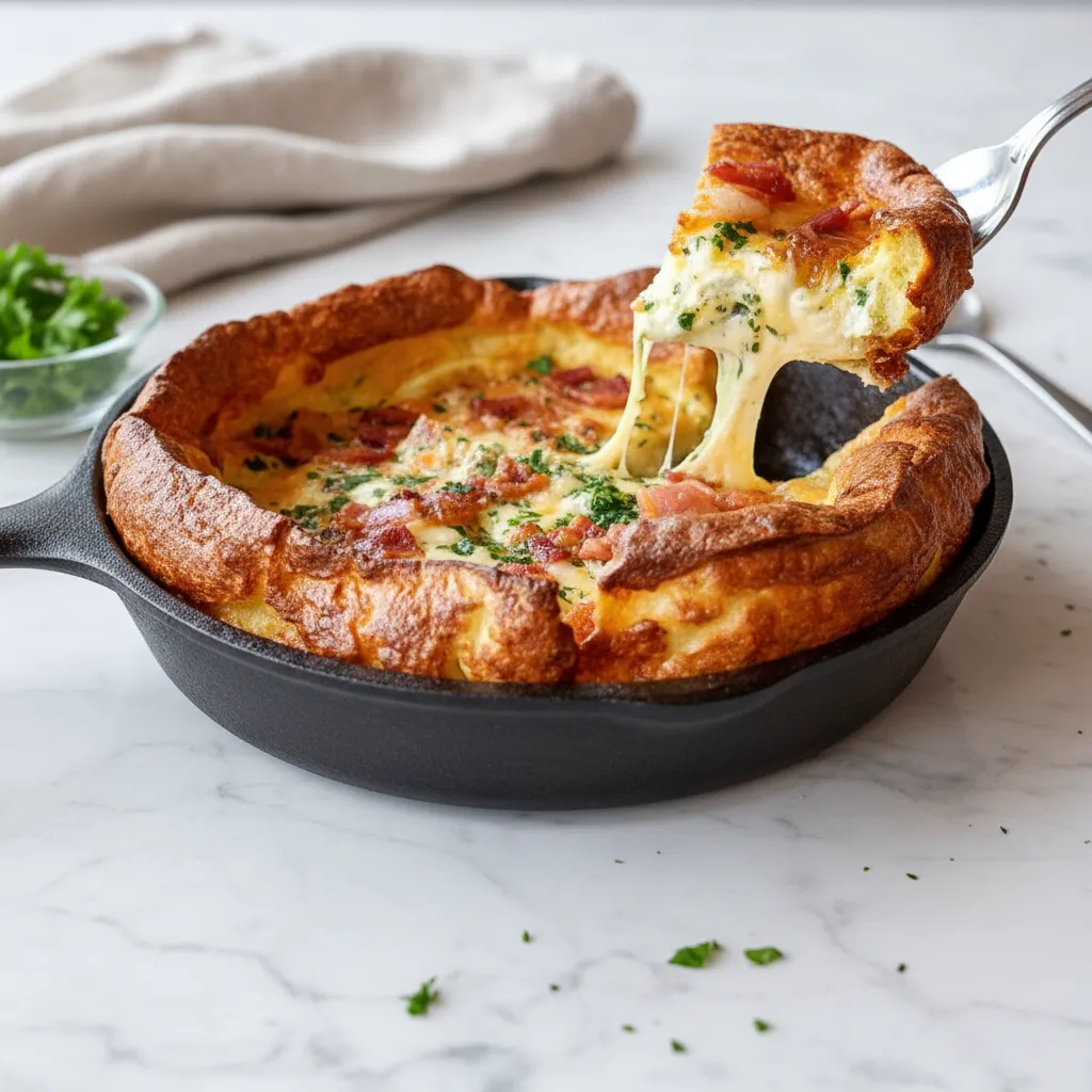 Cheddar Bacon Dutch Baby: Easy Hearty Breakfast Recipe