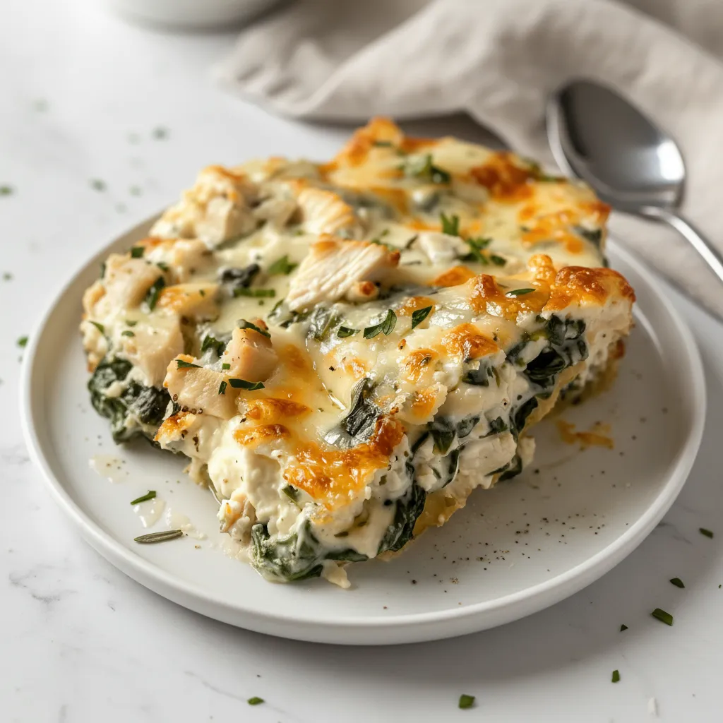 Chicken and Spinach Casserole with Cream Cheese