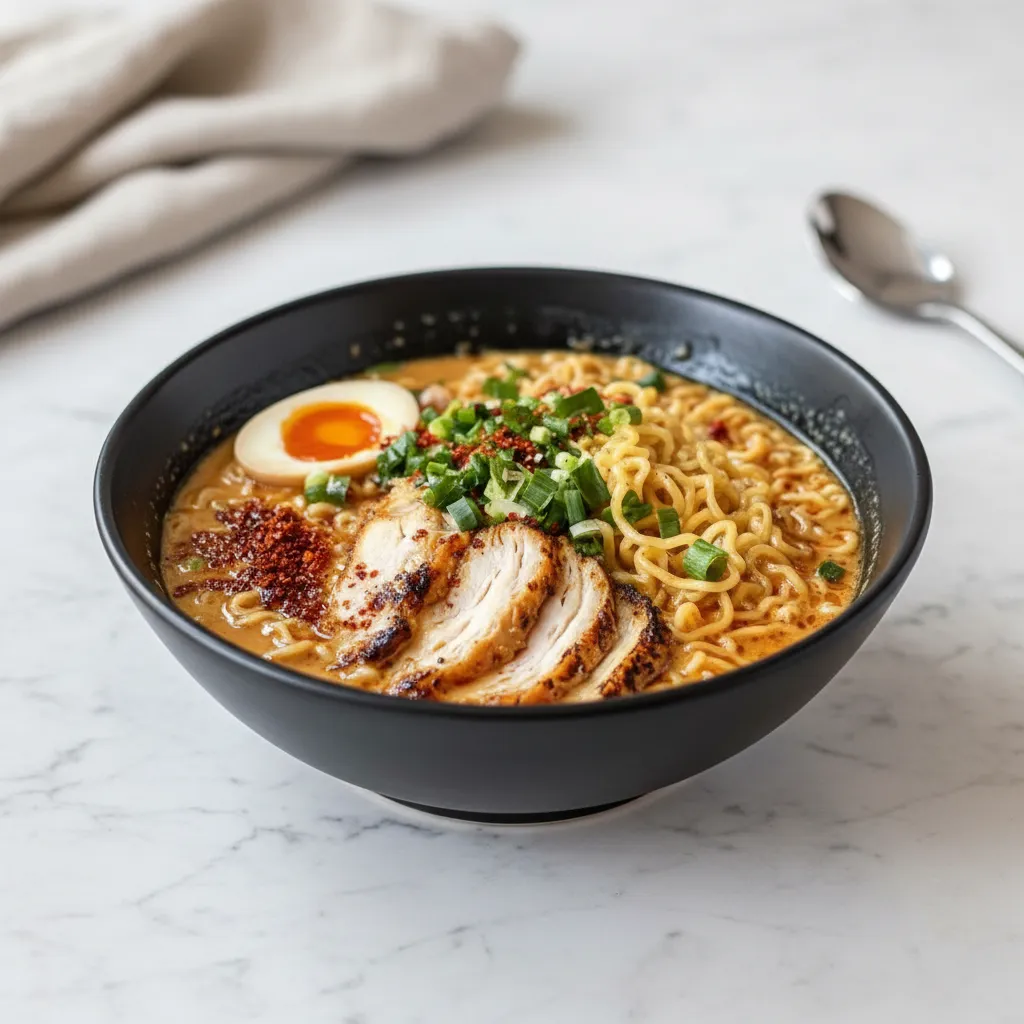 Creamy Garlic Chicken Ramen