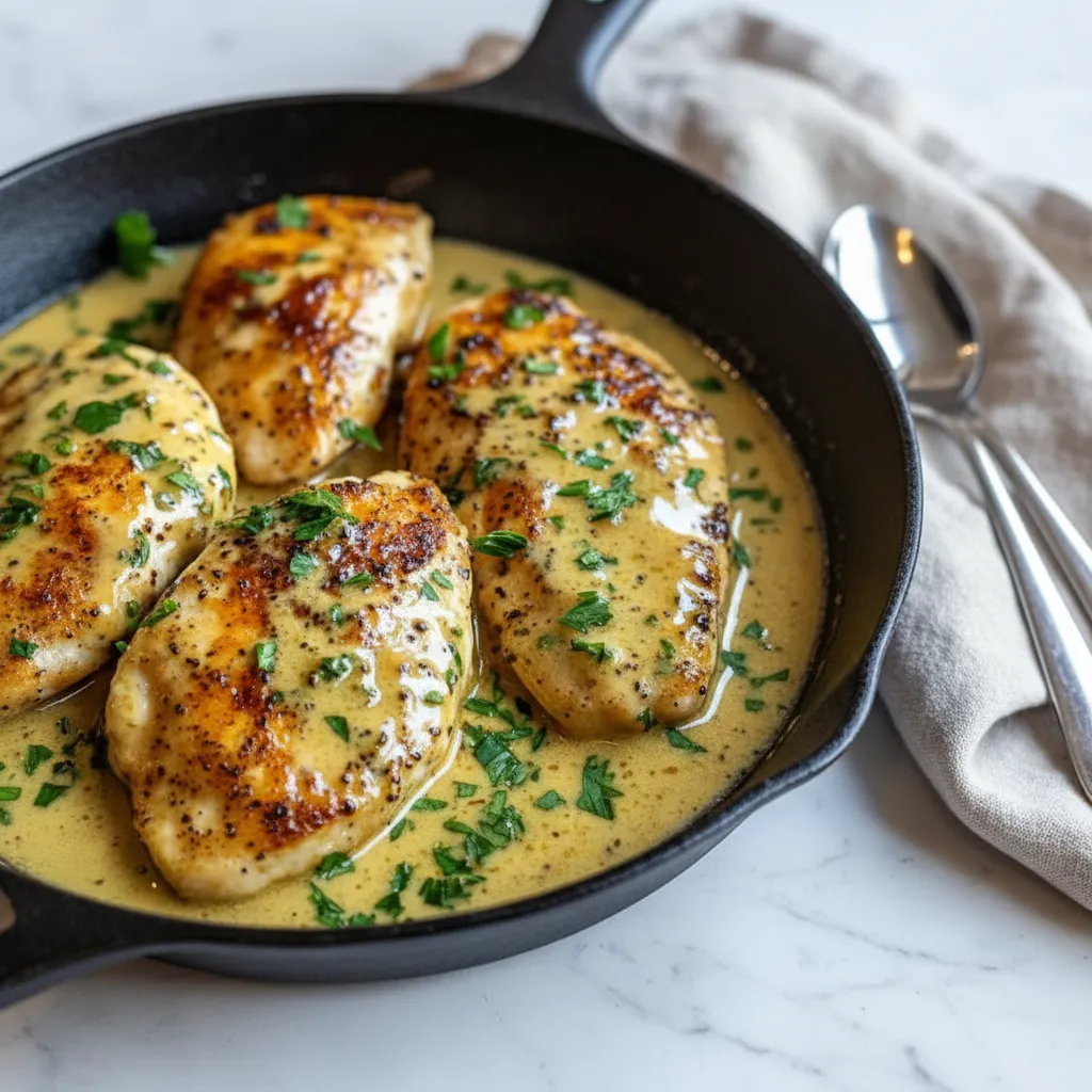 Creamy Garlic Honey Chicken Skillet Recipe