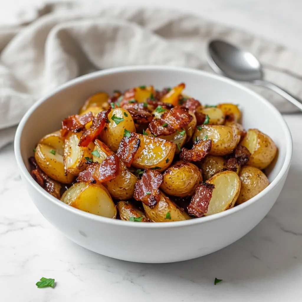 Crispy Bacon Honey Roasted Potatoes: Easy Crockpot Side Dish