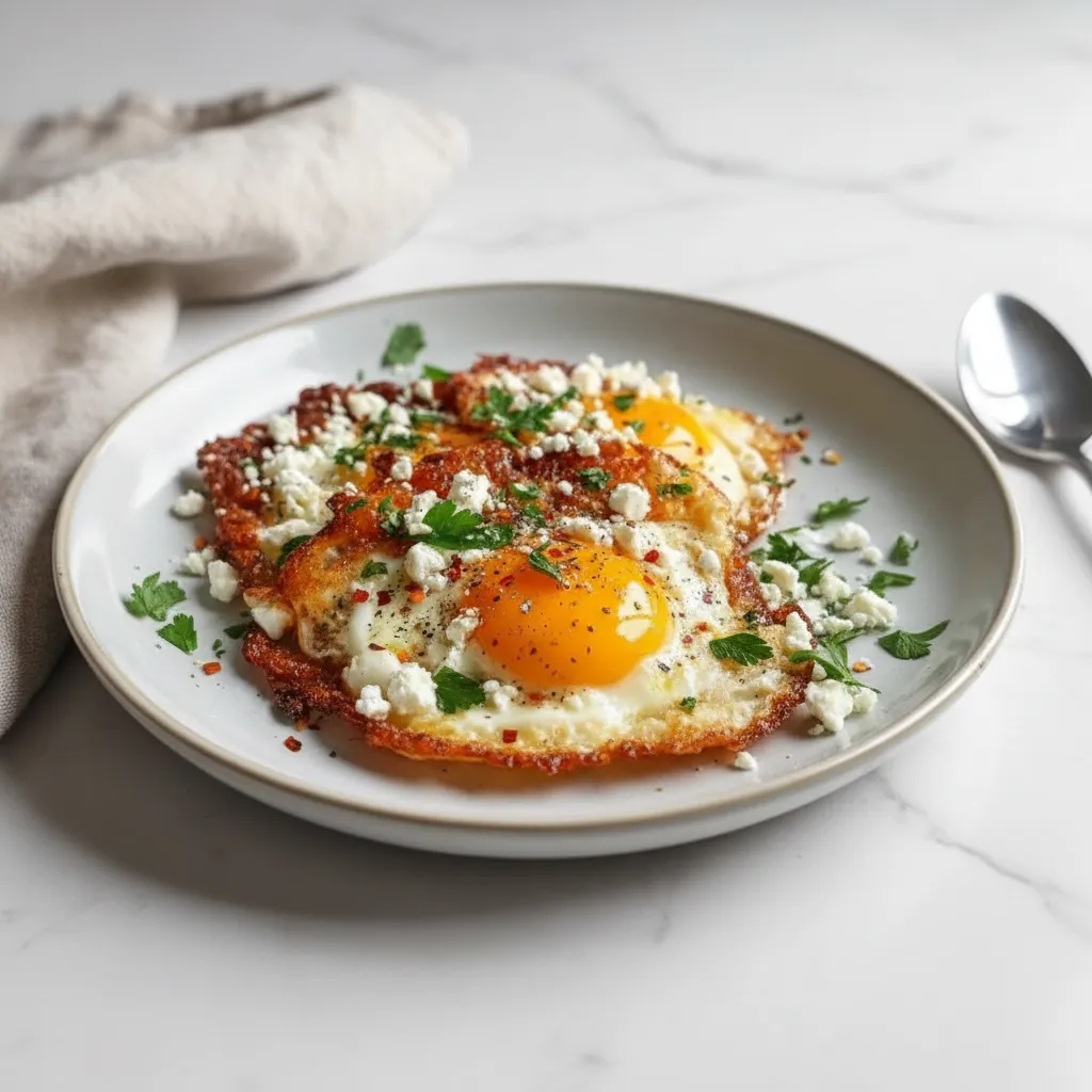 Crispy Feta Fried Eggs Recipe