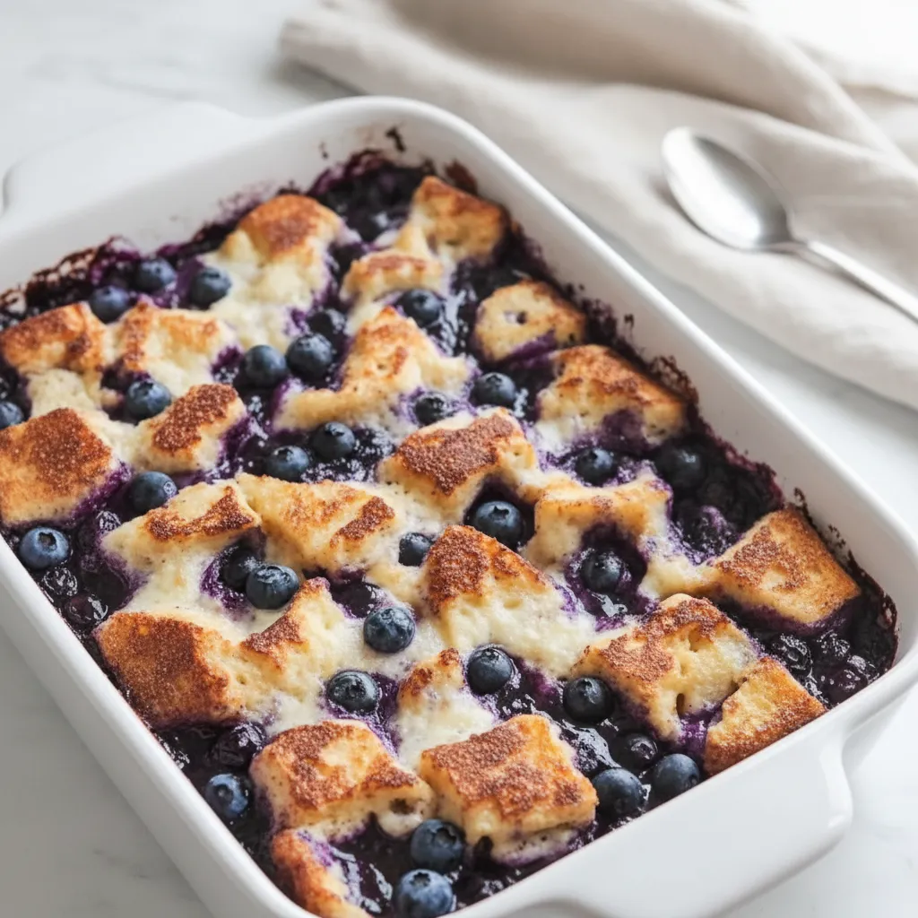 Easy Blueberry French Toast Casserole Brunch Recipe