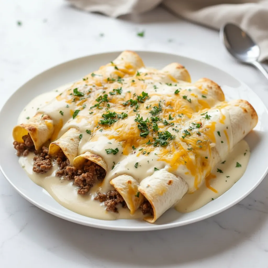 Easy Breakfast Enchiladas with Savory Sausage Gravy