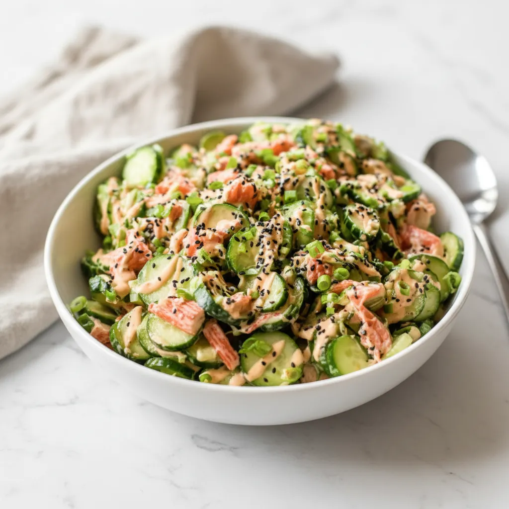 Easy California Roll Cucumber Salad Recipe