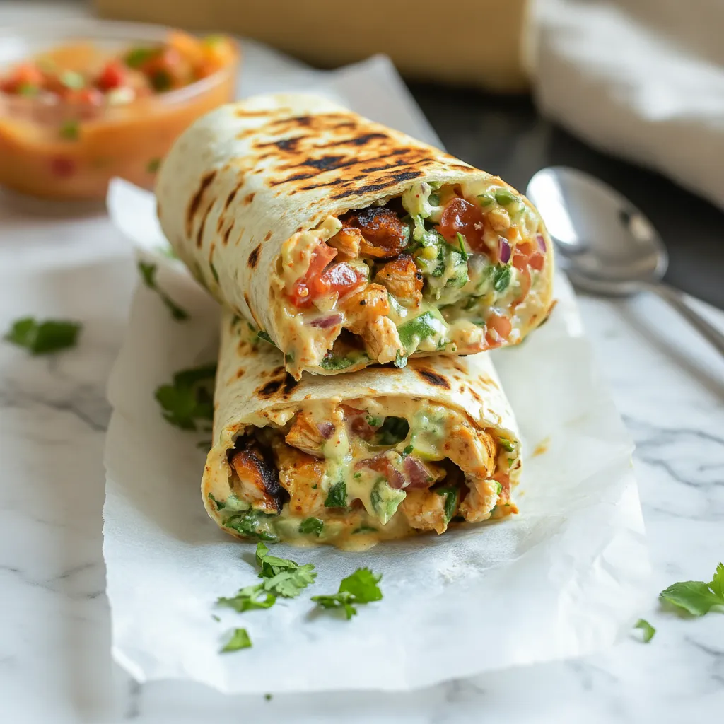 Easy Chipotle Ranch Grilled Chicken Burrito Recipe
