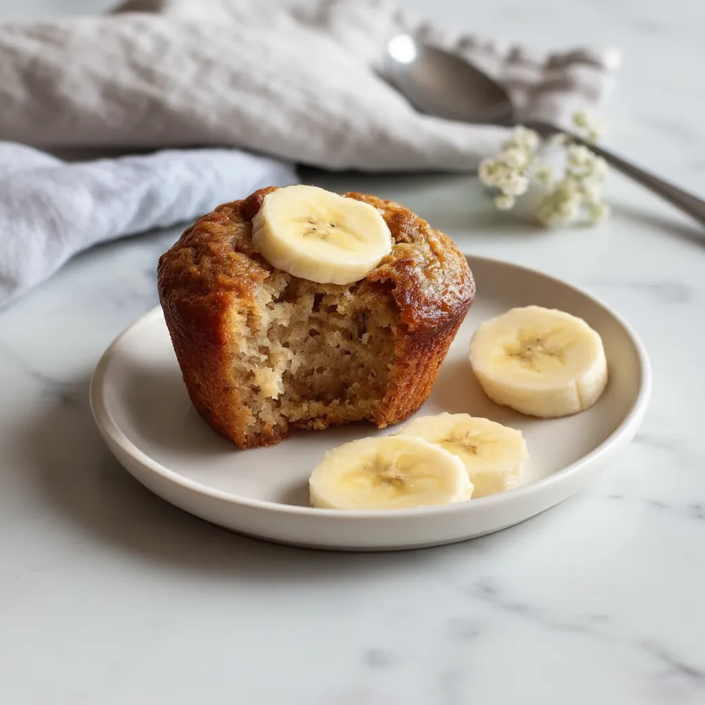 Easy Cinnamon Banana Oat Muffins with Cottage Cheese