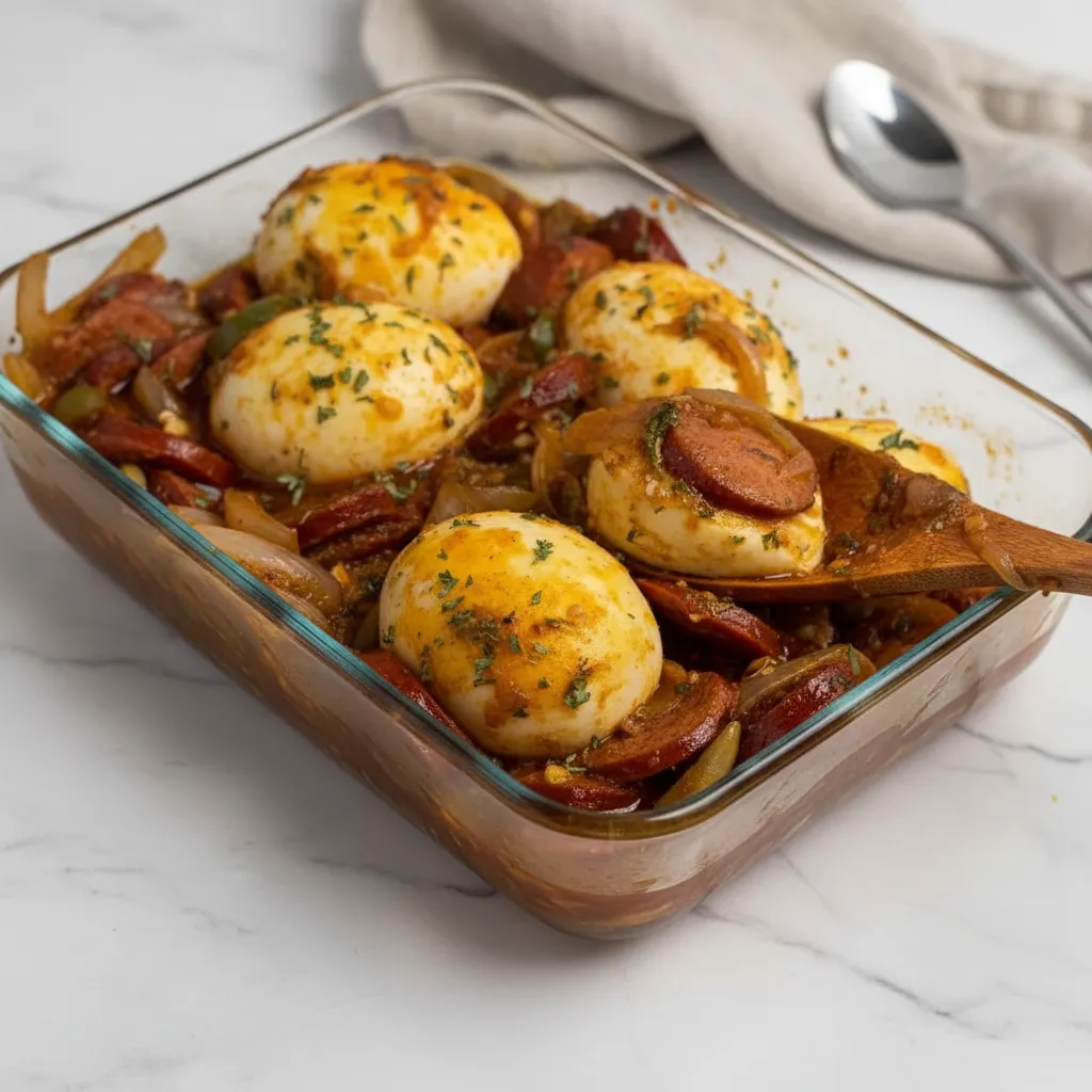 Easy Egg Boil with Sausage & Onion Recipe