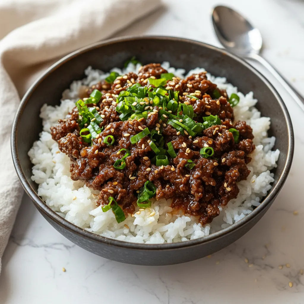 Easy Korean Ground Beef Bowl for Dinner