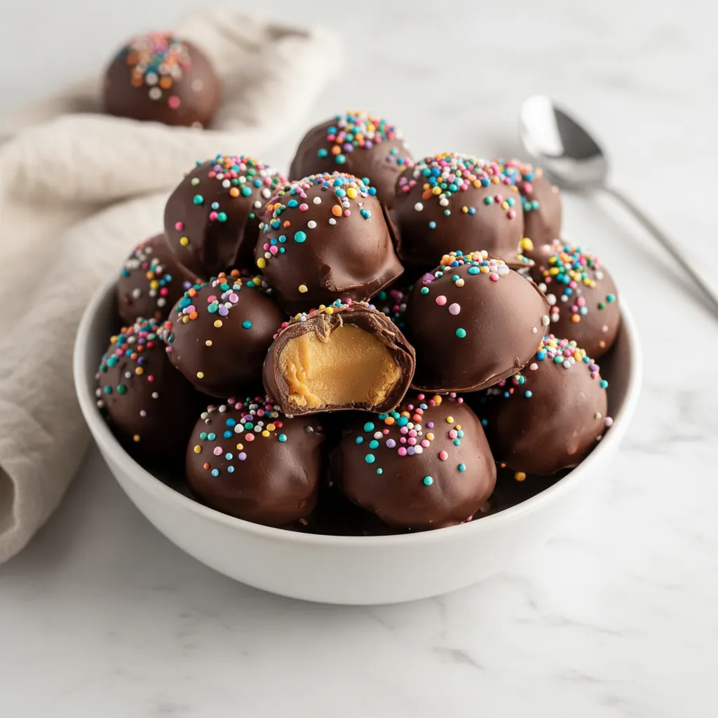 Easy No-Bake Chocolate Peanut Butter Balls Recipe