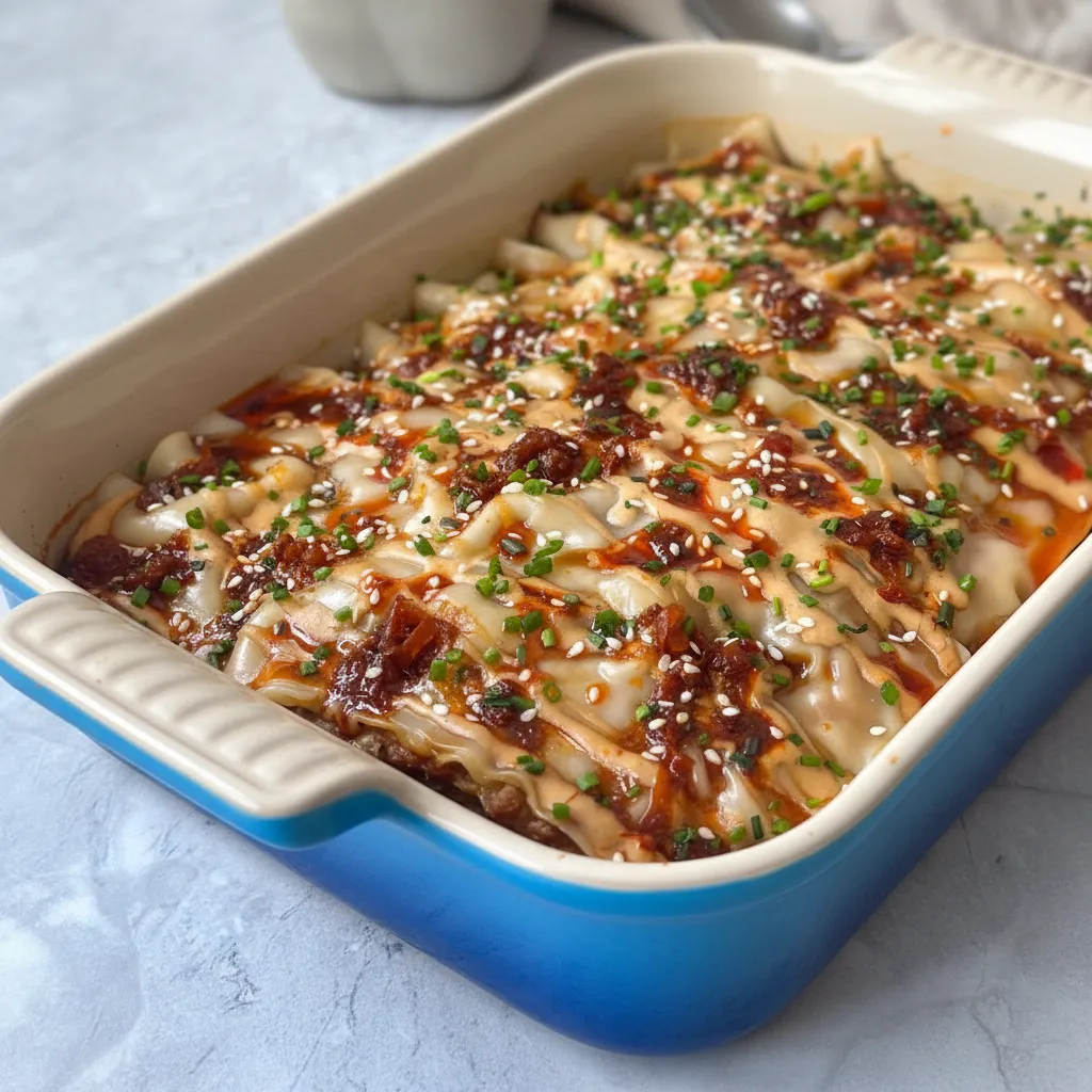 Easy Pork Dumpling Lasagna Recipe (Viral Oven Dish)