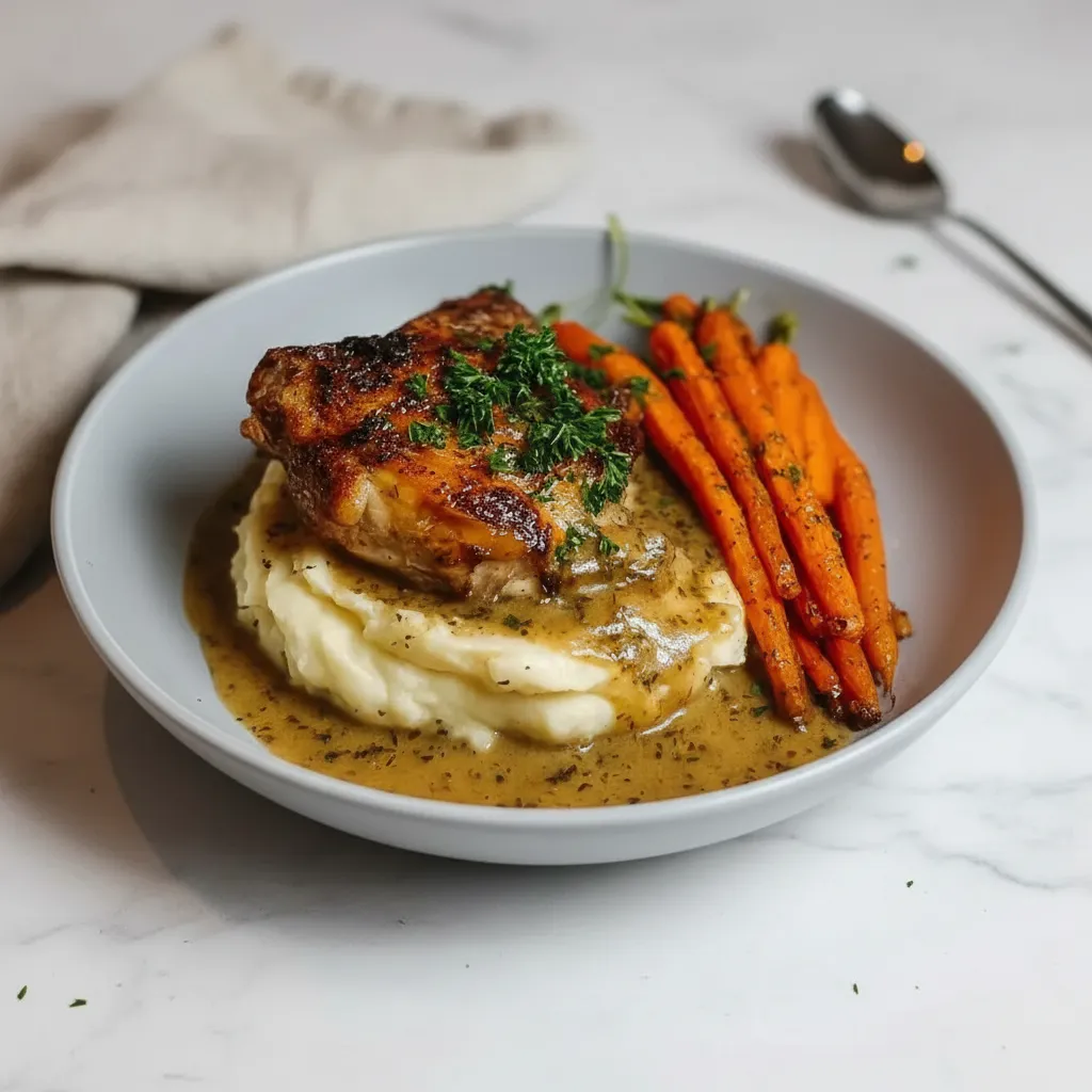 Garlic Herb Chicken & Carrot Plate Recipe