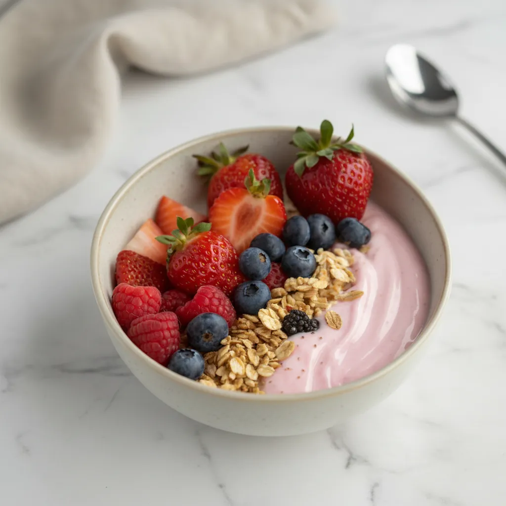 Healthy Fruit And Granola Meal