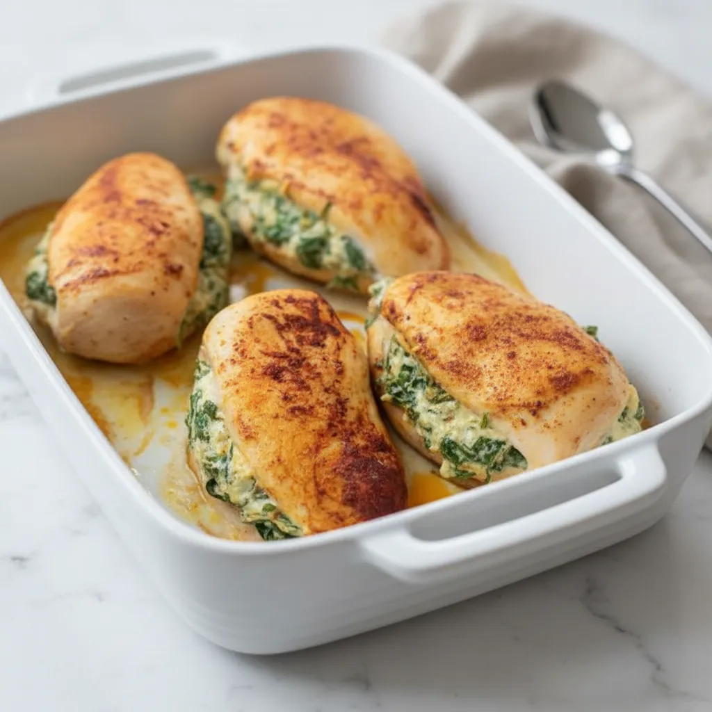 Healthy Spinach Stuffed Chicken Breast Recipe - Easy Dinner