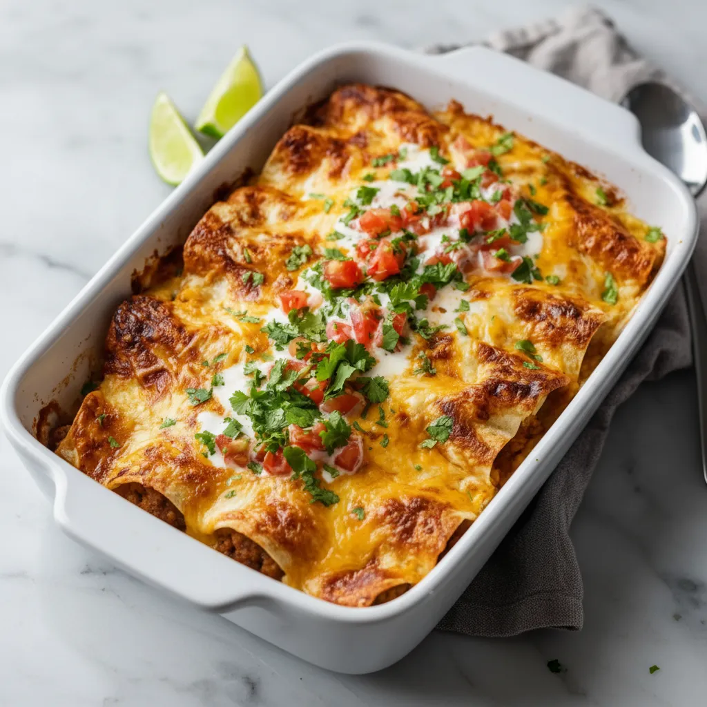 Hearty Breakfast Enchiladas with Creamy Salsa Sauce