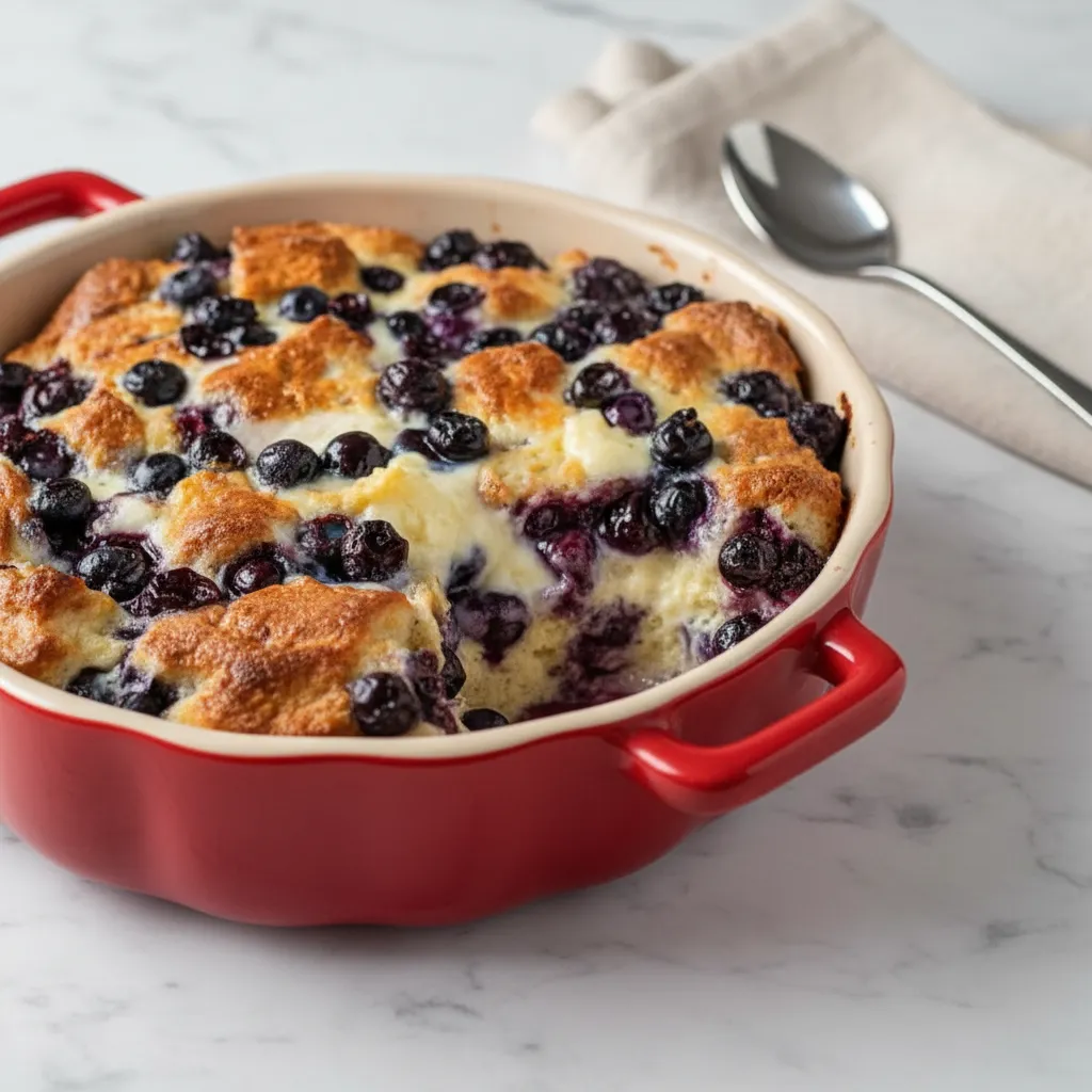 High Protein Blueberry Cottage Cheese Breakfast Bake (20g+ Protein)