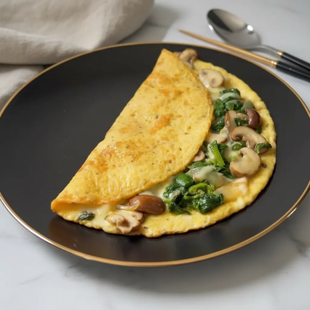 Keto Bacon & Mushroom Omelette: Easy One-Pan Meal