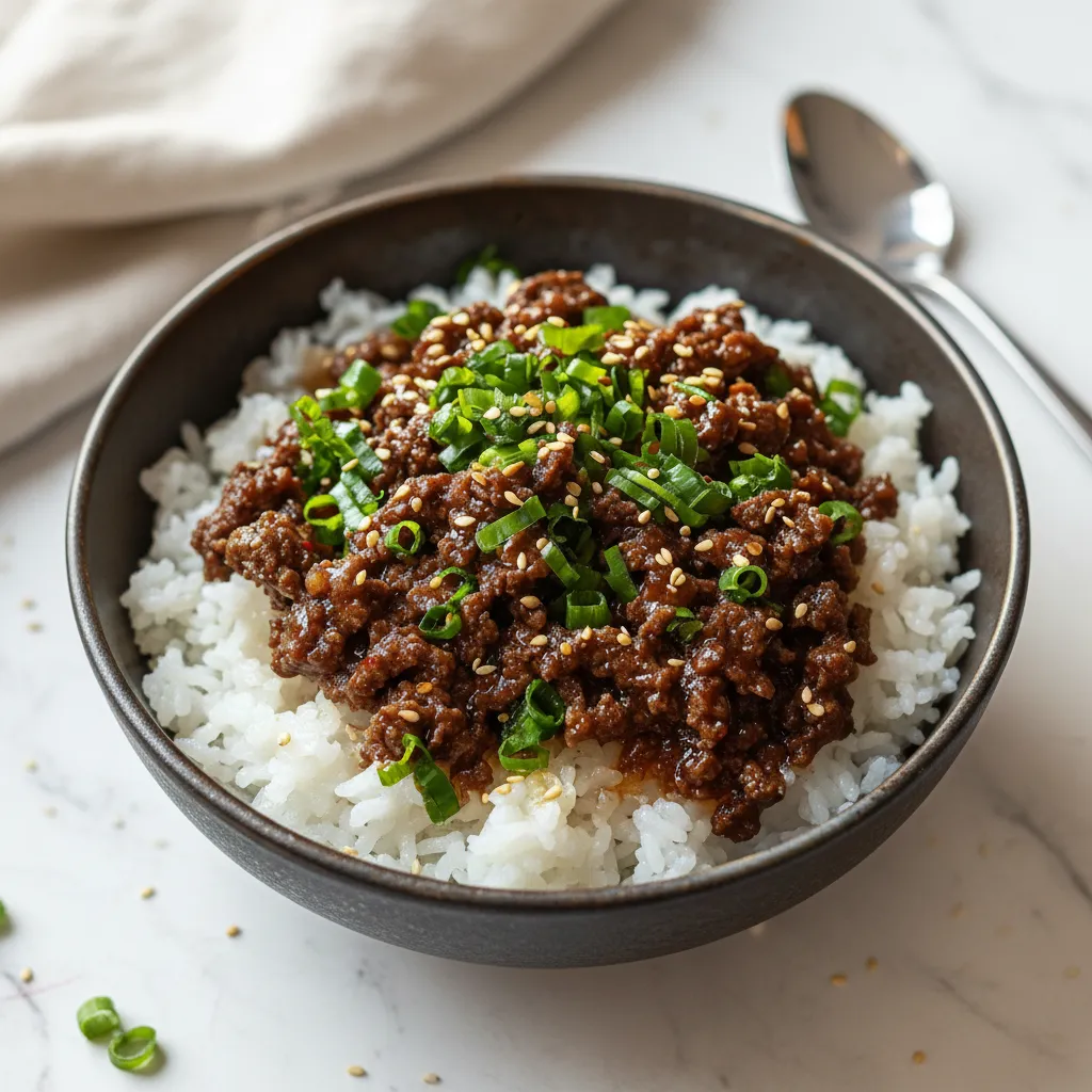 Quick Korean Ground Beef Meal Prep Bowl