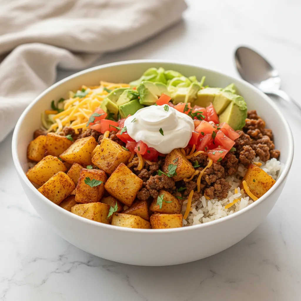 Quick Potato Taco Bowl Meal Prep Recipes