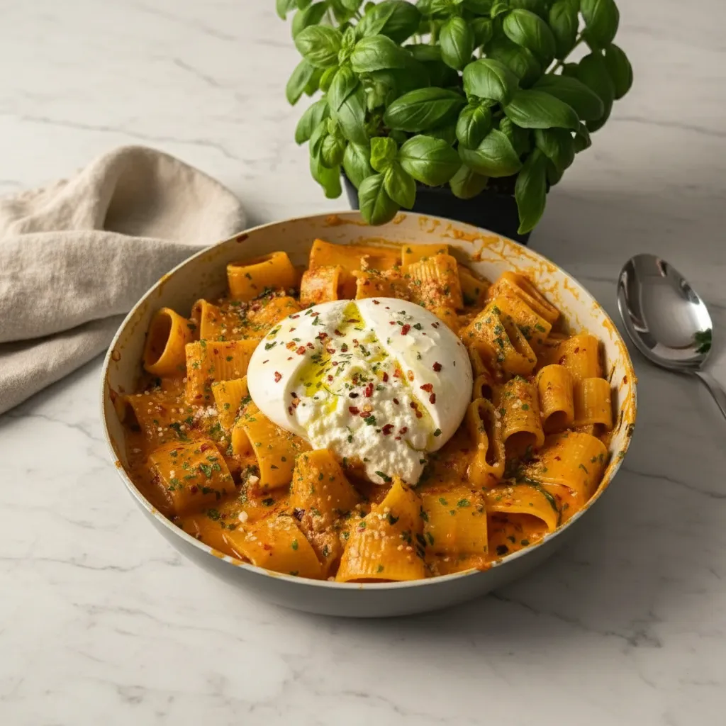 Spicy Burrata Rigatoni Recipe