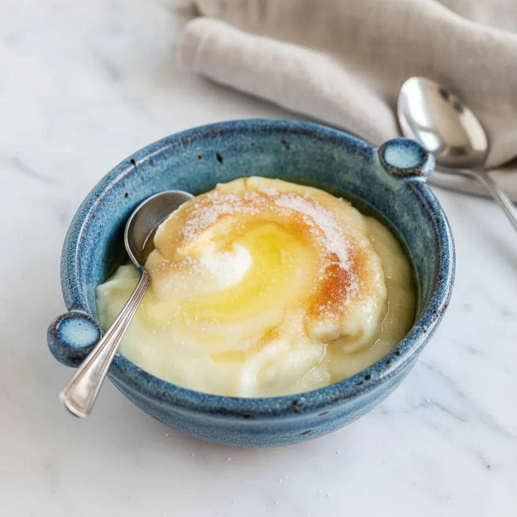 Traditional Norwegian Rømmegrøt Porridge for a Festive Breakfast