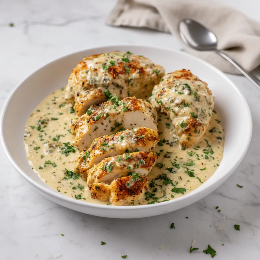 Creamy Baked Caesar Chicken Recipe