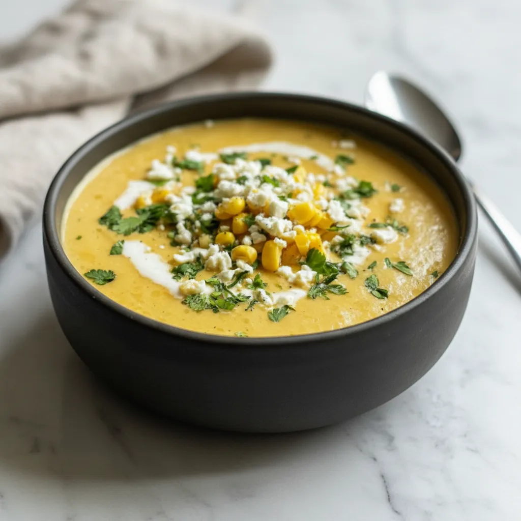 Easy Creamy Mexican Street Corn Soup Recipe