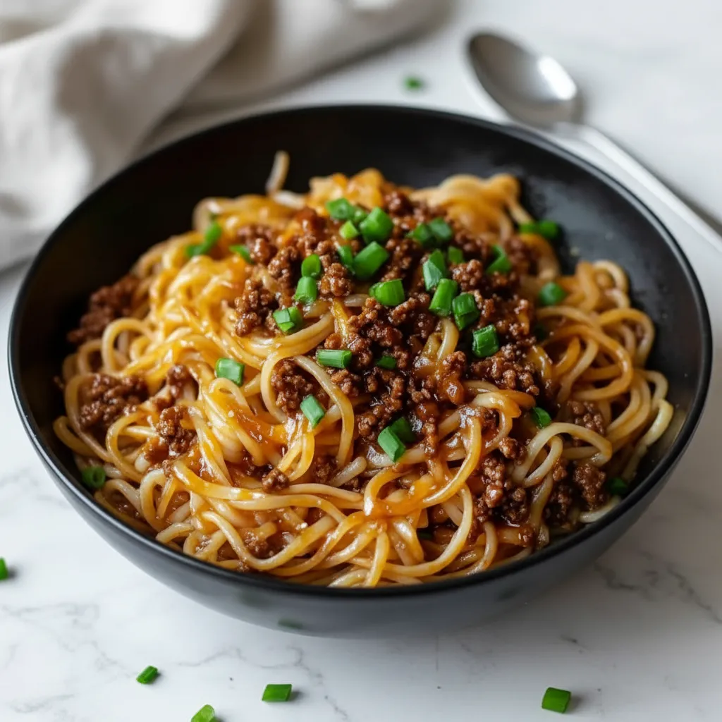 Easy Mongolian Ground Beef Noodles – Monday Night Dinner
