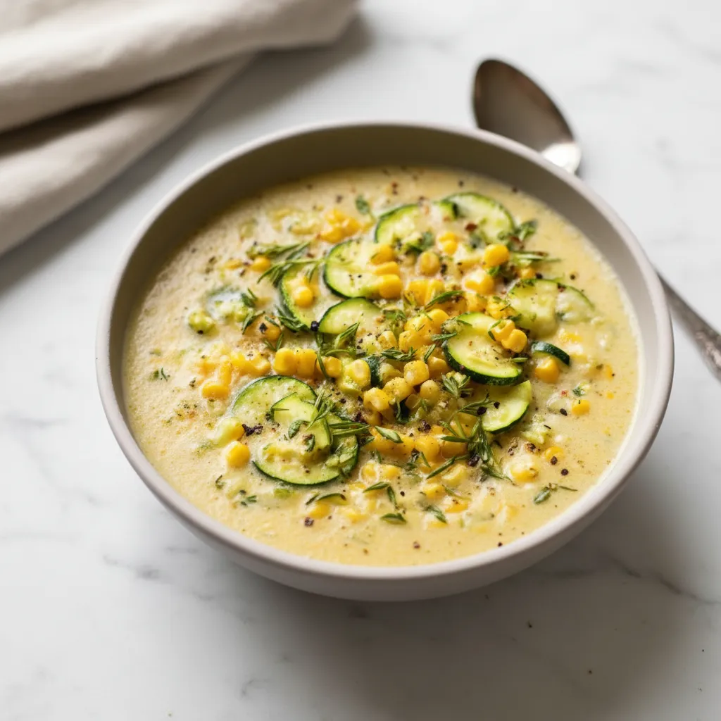 Easy Summer Corn and Zucchini Chowder Recipe