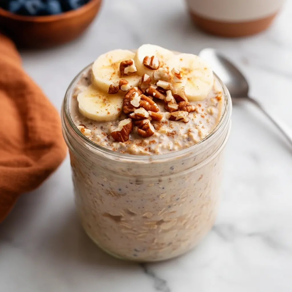 Gluten-Free Cinnamon Banana Bread Overnight Oats Recipe