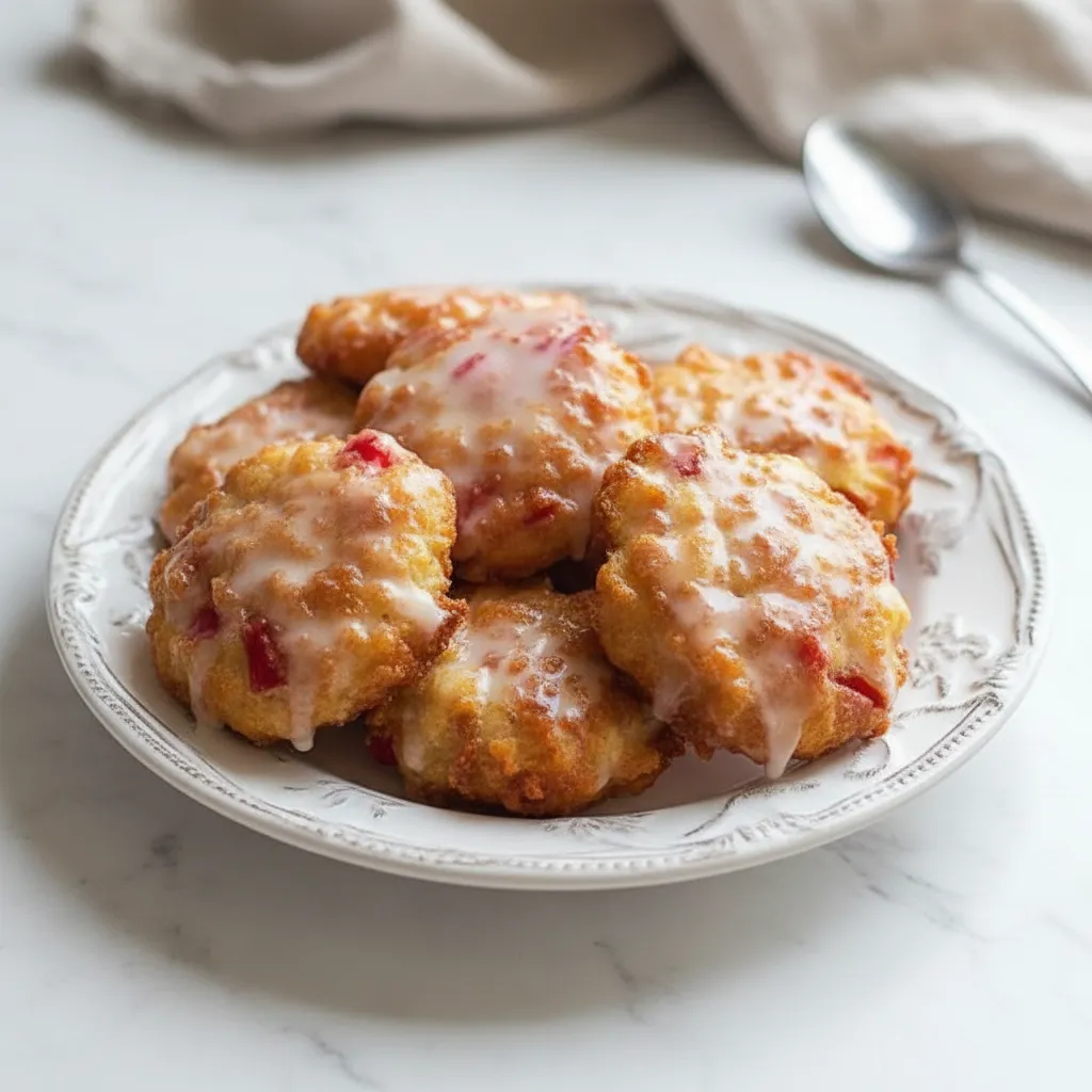 Healthy Baked Rhubarb Fritters Recipe
