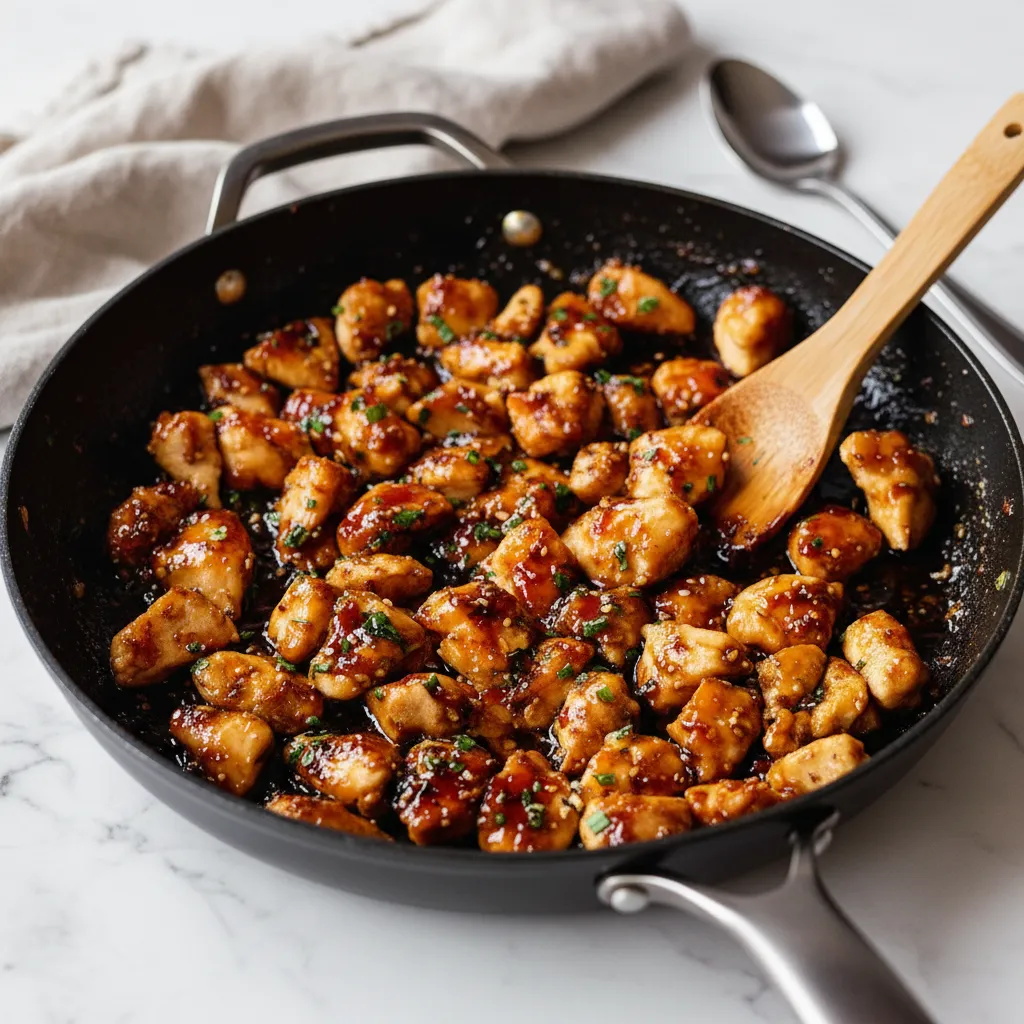 Honey Garlic Chicken Bites – Easy One-Pan Chicken Stir-Fry