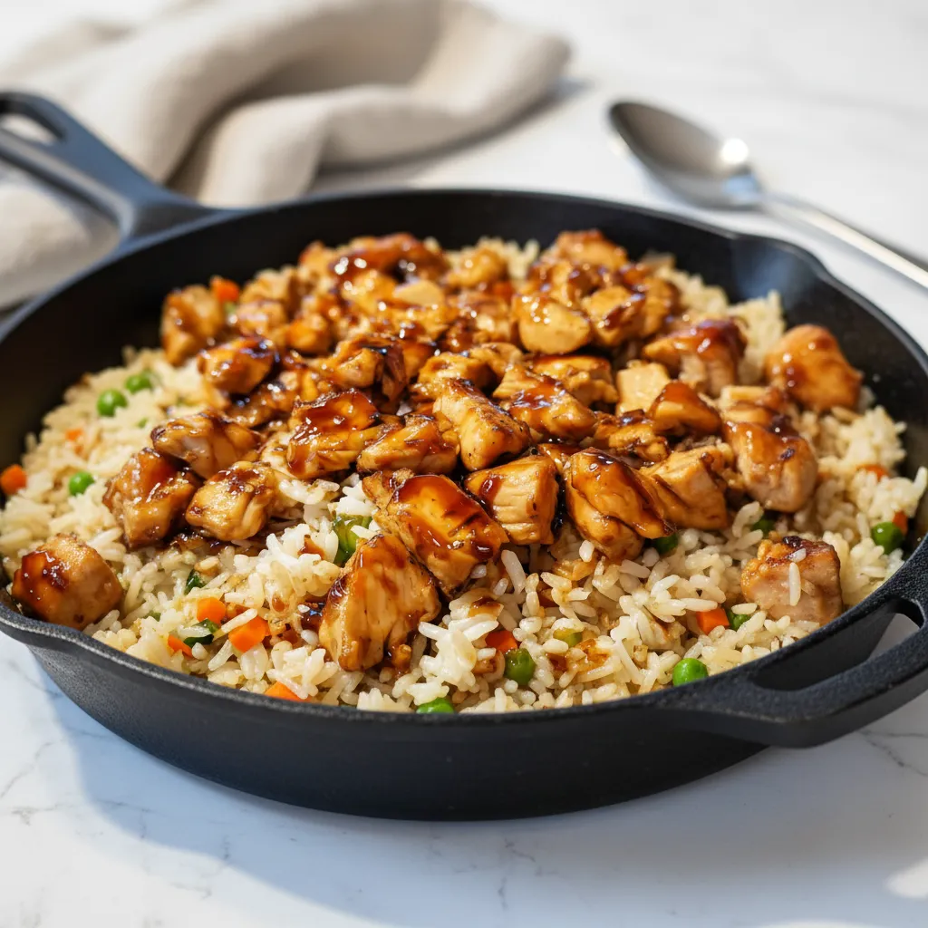 One-Pan Honey BBQ Chicken Rice: Comfort Dinner Recipe Made Easy