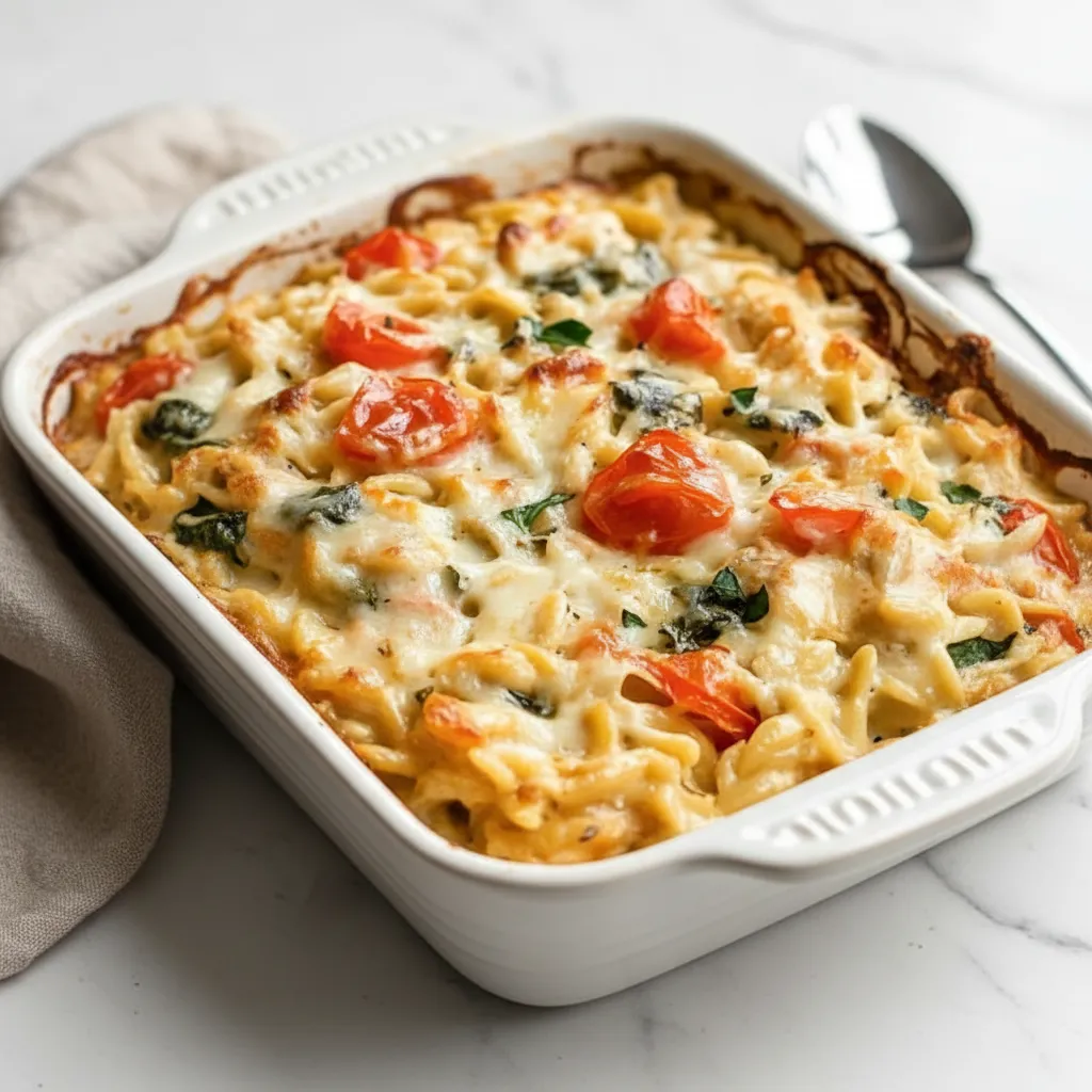 Orzo Tuscan Chicken Bake: Cozy One-Pan Dinner