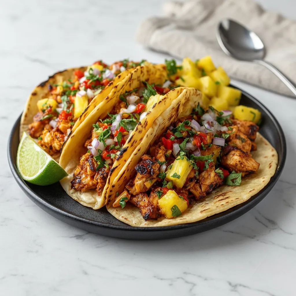 Pineapple Chicken Tacos: Healthy Crockpot Summer Meals