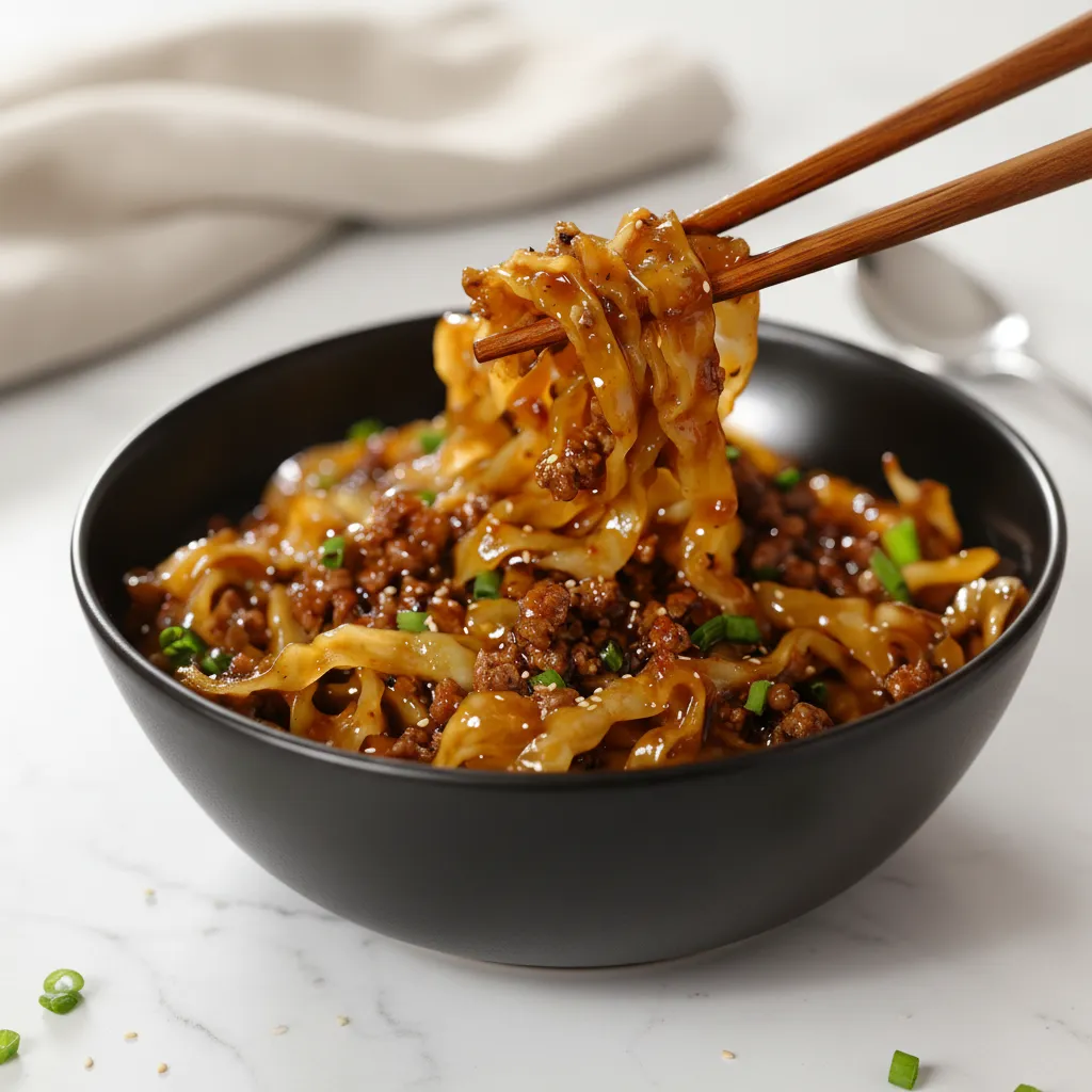 Potsticker Noodle Bowl with Pork & Cabbage Slaw – Bold, Quick, and Better Than Takeout!